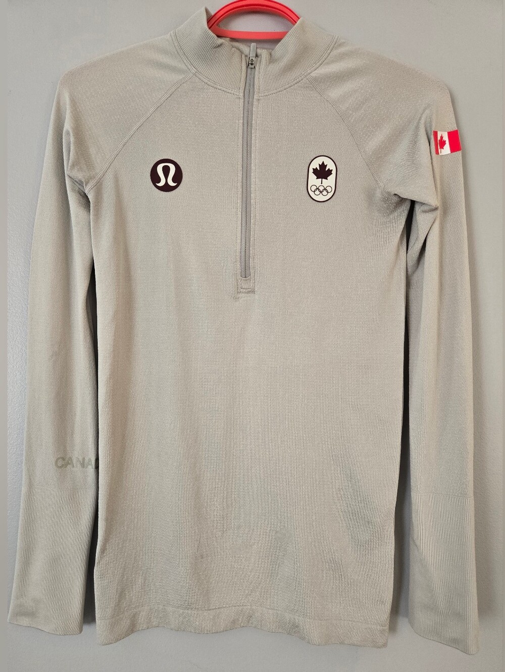 Lululemon Shirt Women Swiftly Tech 2.0 Team Canada Olympics Long Sleeve Top Sz 4